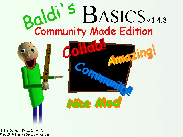 Introducing A New Better Title Screen Designed By Leolyanxx Baldi